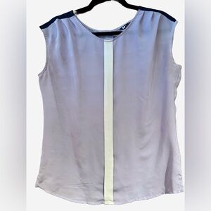 2/$15 - N Black Label Navy & White Colorblock Sleeveless Blouse